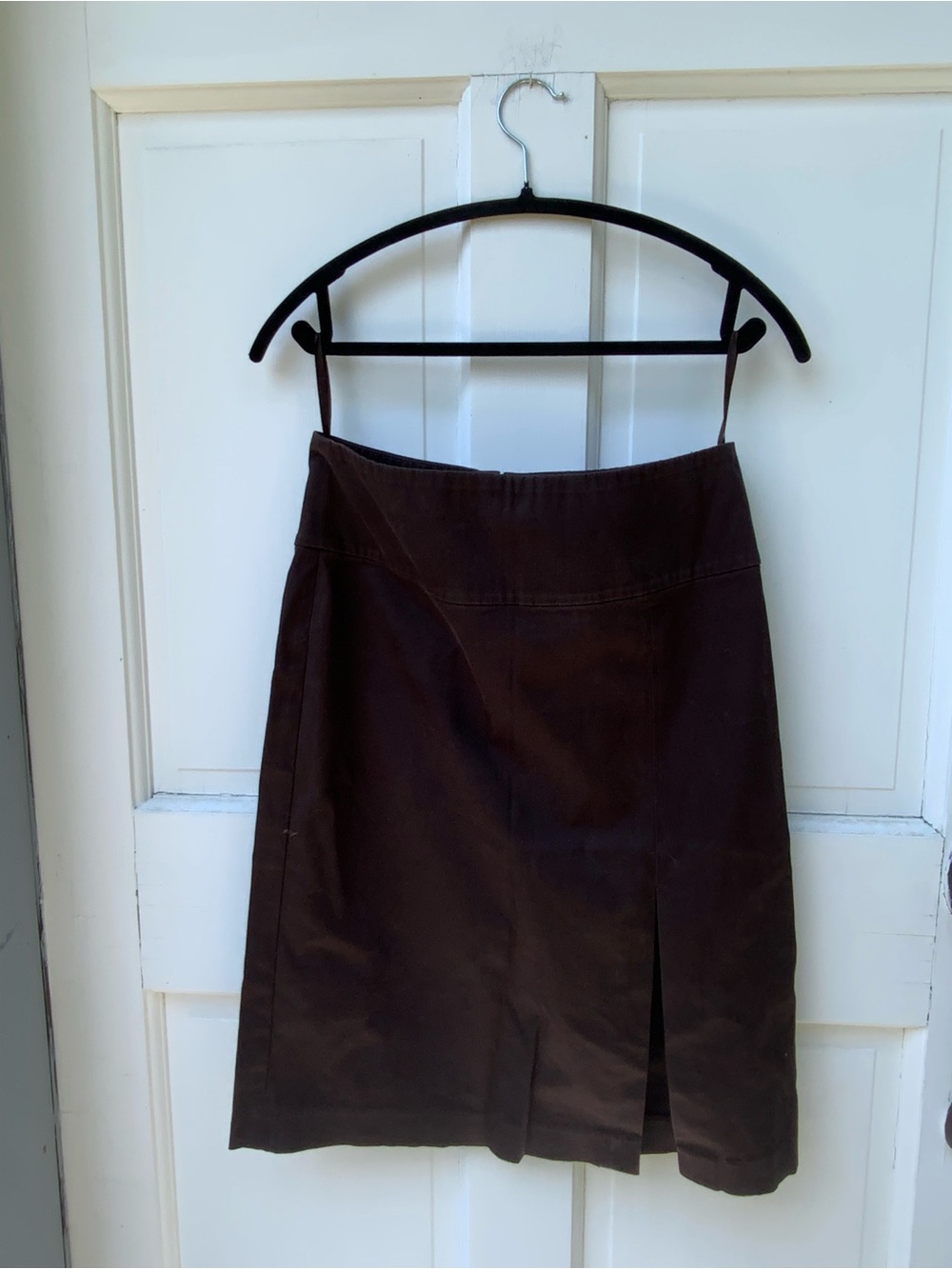 Banana Republic Brown Midi Skirt with Front Slit